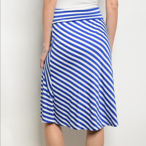 ⭐Final Price ⭐️Royal Blue & White Striped Skirt - Picture 3 of 3